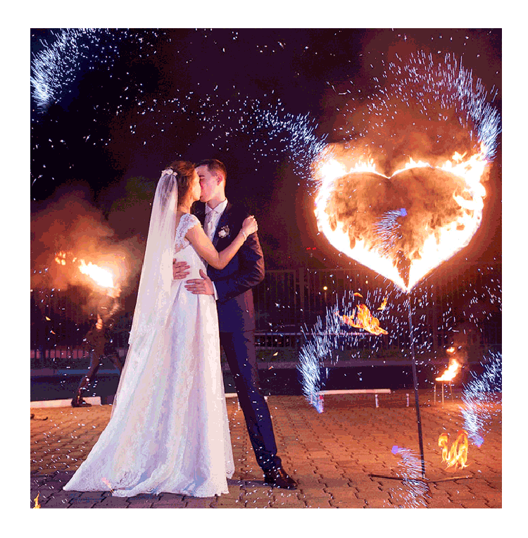 Организация пиротехнического шоу на свадьбу  Удомля | udomlya.salutsklad.ru