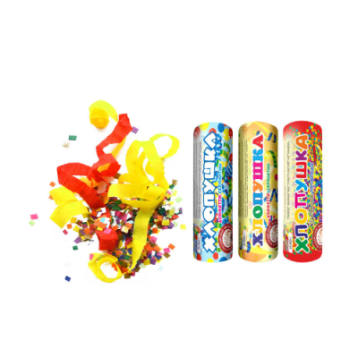 Набор ( 3конф.+3серп.) Набор хлопушек купить в Удомле | udomlya.salutsklad.ru